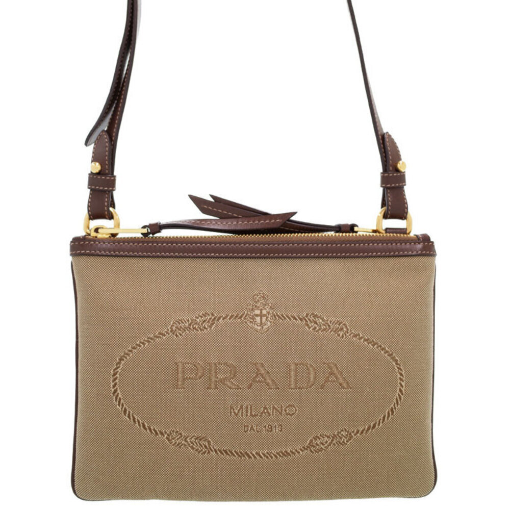 Prada Logo Jacquard Shoulder Bag